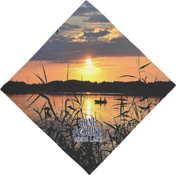 Gone Fishing Dog Bandana Scarf w/ Photo