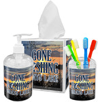 Gone Fishing Acrylic Bathroom Accessories Set w/ Photo
