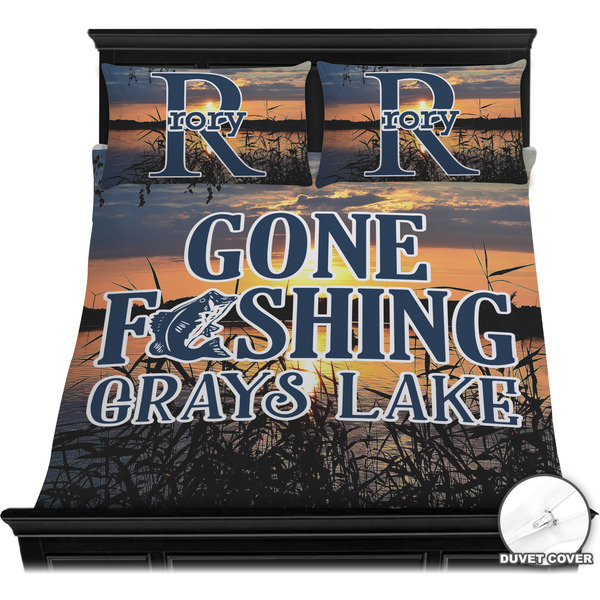 Hunting / Fishing Quotes and Sayings Bedding Set (Queen) - Duvet