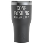 Gone Fishing RTIC Tumbler - Black - Engraved Front (Personalized)