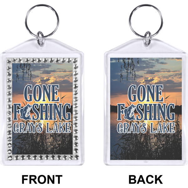 Hunting / Fishing Quotes and Sayings Bling Keychain (Front + Back)