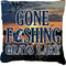 Hunting / Fishing Quotes and Sayings Burlap Pillow 16"