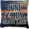 Hunting / Fishing Quotes and Sayings Burlap Pillow 18"