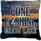 Gone Fishing Faux-Linen Throw Pillow 26" (Personalized)