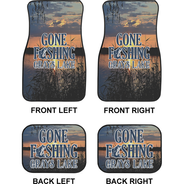 Hunting / Fishing Quotes and Sayings Car Floor Mats Set (2F + 2B)