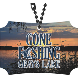 Gone Fishing Rear View Mirror Ornament (Personalized)
