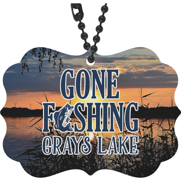 Custom Gone Fishing Rear View Mirror Decor (Personalized)