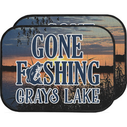 Gone Fishing Car Floor Mats (Back Seat) (Personalized)