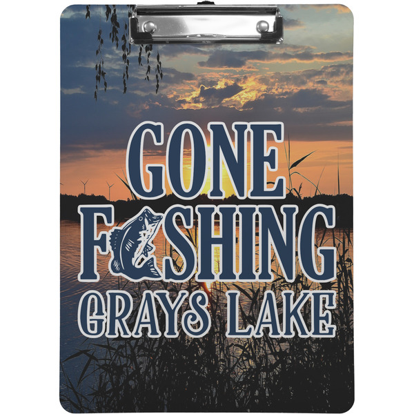 Custom Gone Fishing Clipboard (Letter Size) (Personalized)