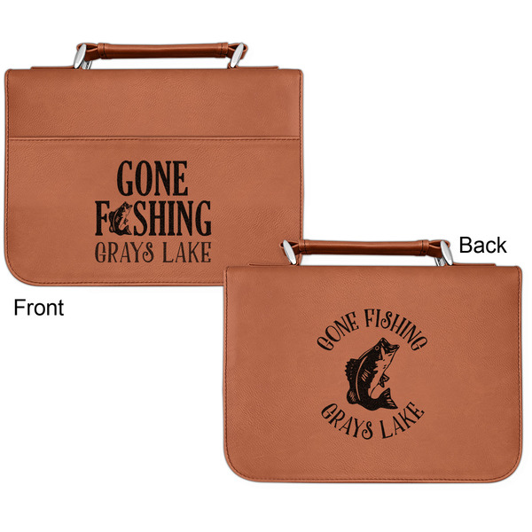 Hunting / Fishing Quotes and Sayings Cognac Leatherette Bible Covers - Small Double Sided Apvl