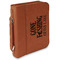 Hunting / Fishing Quotes and Sayings Cognac Leatherette Bible Covers with Handle & Zipper - Main