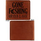 Hunting / Fishing Quotes and Sayings Cognac Leatherette Bifold Wallets - Front and Back Single Sided - Apvl