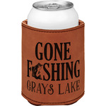 Gone Fishing Leatherette Can Sleeve - Double Sided (Personalized)