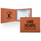 Hunting / Fishing Quotes and Sayings Cognac Leatherette Diploma / Certificate Holders - Front and Inside - Main