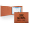 Gone Fishing Leatherette Certificate Holder - Front (Personalized)