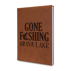 Gone Fishing Leatherette Journal - Double Sided (Personalized)
