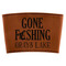 Hunting / Fishing Quotes and Sayings Cognac Leatherette Mug Sleeve - Flat