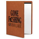 Gone Fishing Leatherette Portfolio with Notepad (Personalized)