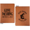 Hunting / Fishing Quotes and Sayings Cognac Leatherette Portfolios with Notepad - Small - Double Sided- Apvl