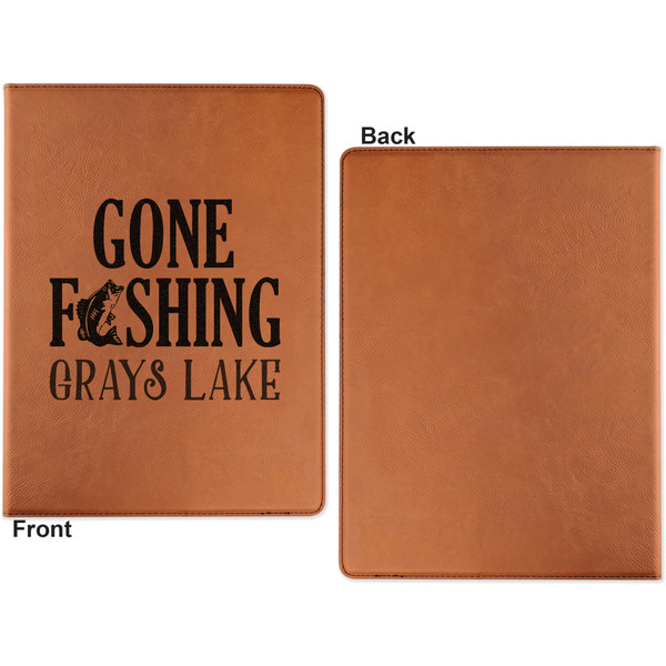 Hunting / Fishing Quotes and Sayings Cognac Leatherette Portfolios with Notepad - Small - Single Sided- Apvl