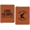Hunting / Fishing Quotes and Sayings Cognac Leatherette Zipper Portfolios with Notepad - Double Sided - Apvl