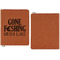 Hunting / Fishing Quotes and Sayings Cognac Leatherette Zipper Portfolios with Notepad - Single Sided - Apvl