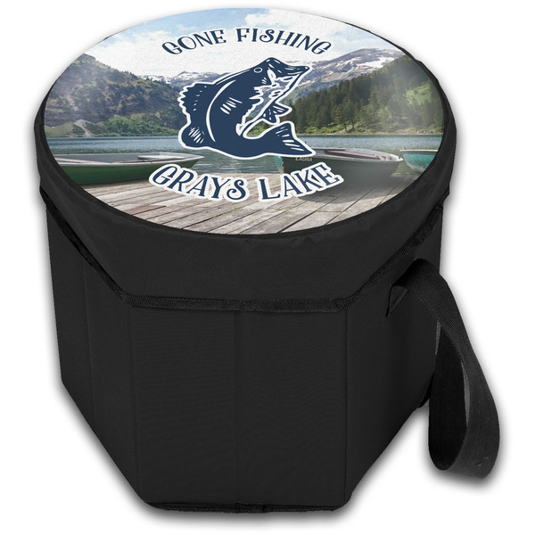 Hunting / Fishing Quotes and Sayings Collapsible Personalized Cooler & Seat (Closed)