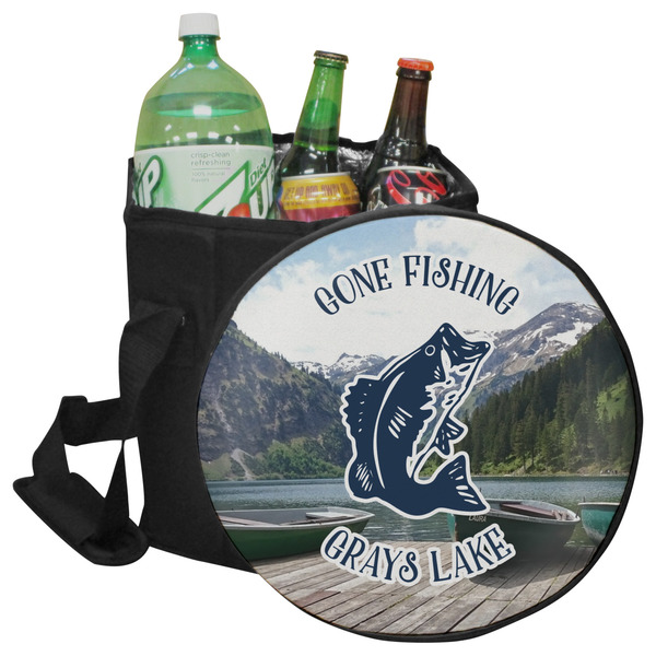 Custom Gone Fishing Collapsible Cooler & Seat (Personalized)