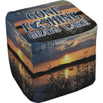 Gone Fishing Cube Pouf Ottoman - 18" (Personalized)