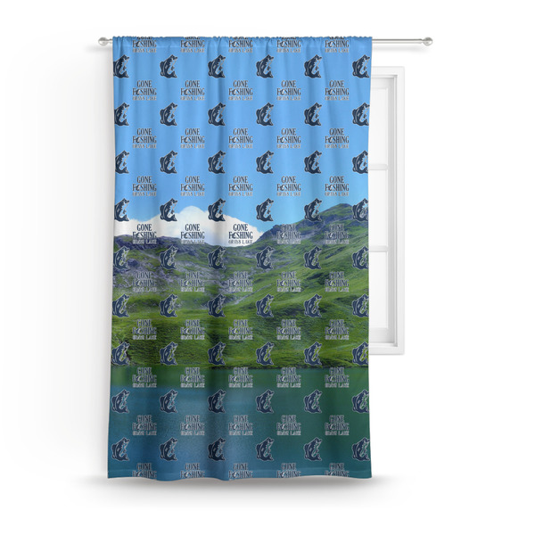 Custom Gone Fishing Curtain - 50"x84" Panel (Personalized)