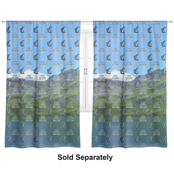 Custom Gone Fishing Curtain Panel - Custom Size (Personalized)