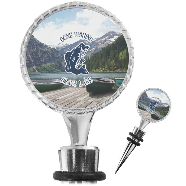 Custom Gone Fishing Wine Bottle Stopper (Personalized)