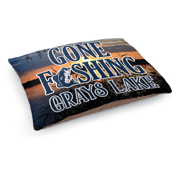 Custom Gone Fishing Dog Bed - Medium (Personalized)