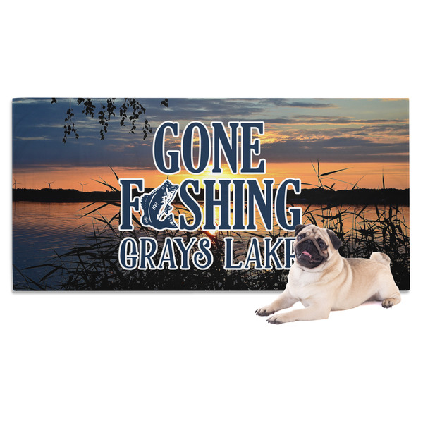 Custom Gone Fishing Dog Towel (Personalized)