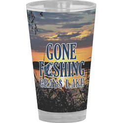 Gone Fishing Pint Glass - Full Color (Personalized)