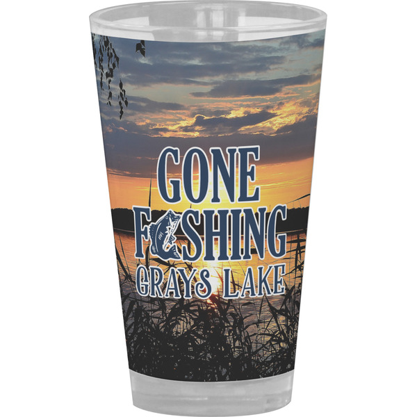 Custom Gone Fishing Pint Glass - Full Color (Personalized)