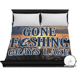 Gone Fishing Duvet Cover - King (Personalized)