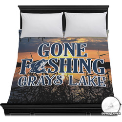 Gone Fishing Duvet Cover - Full / Queen (Personalized)