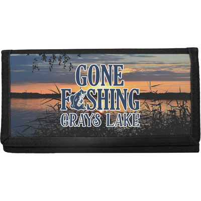 Gone Fishing Canvas Checkbook Cover (Personalized)