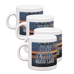 Gone Fishing Single Shot Espresso Cups - Set of 4 (Personalized)