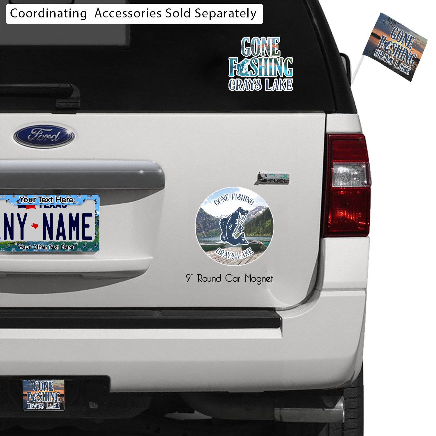 3. Make a Statement with Personalized Car Accessories for Hunting and Fishing Enthusiasts 