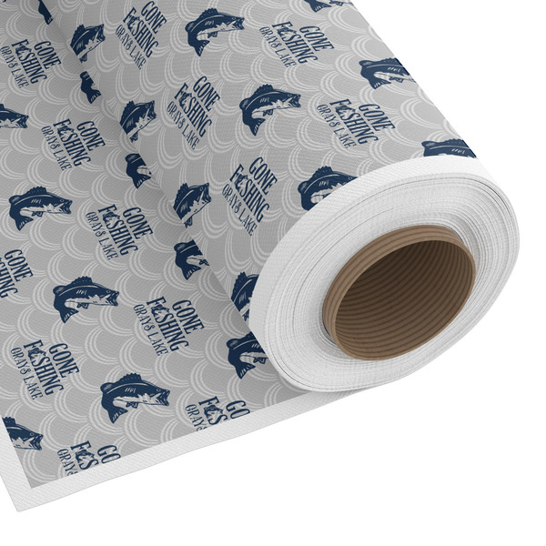 Custom Gone Fishing Fabric by the Yard - Spun Polyester Poplin (Personalized)