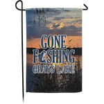 Gone Fishing Garden Flag (Personalized)