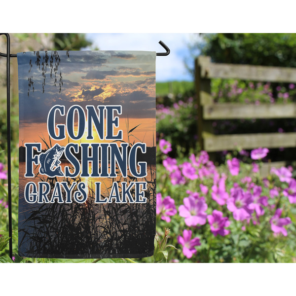 Hunting / Fishing Quotes and Sayings Garden Flag - Outside In Flowers