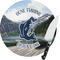 Gone Fishing Round Glass Cutting Board (Personalized)
