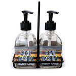 Gone Fishing Glass Soap & Lotion Bottle Set (Personalized)