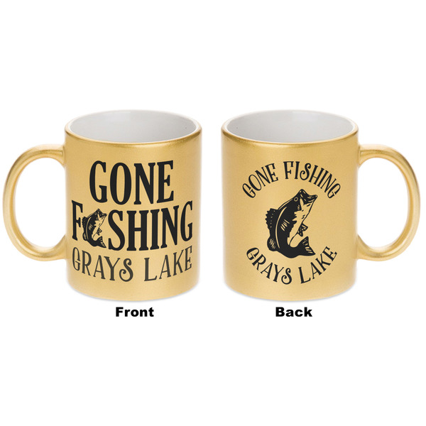Hunting / Fishing Quotes and Sayings Gold Mug - Apvl