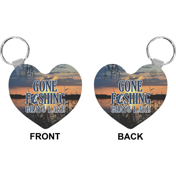 Hunting / Fishing Quotes and Sayings Heart Keychain (Front + Back)