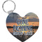 Gone Fishing Heart Plastic Keychain w/ Photo