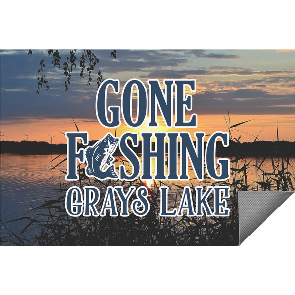 Custom Gone Fishing Indoor / Outdoor Rug - 5'x8' (Personalized)